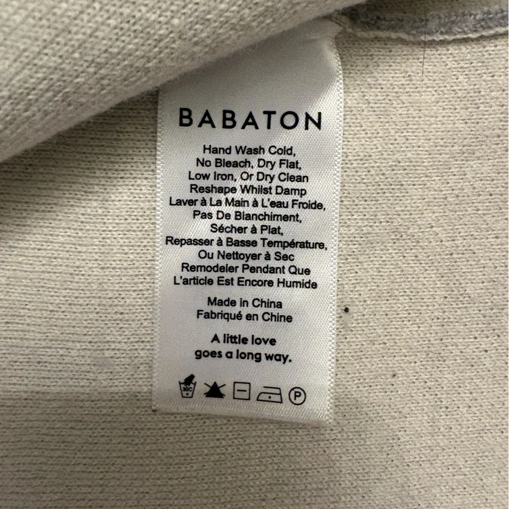 Babaton Women's Gray and Cream Cardigan Sweater - Size S - Picture 5 of 5